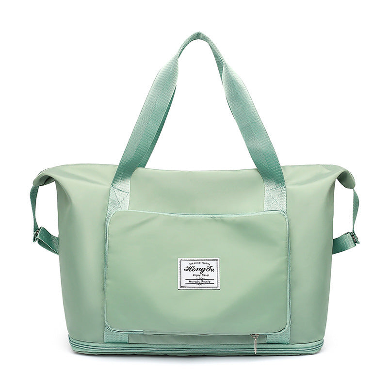Foldable Large Capacity Women Gym Bags Shoulder Bag Training Travel Handle