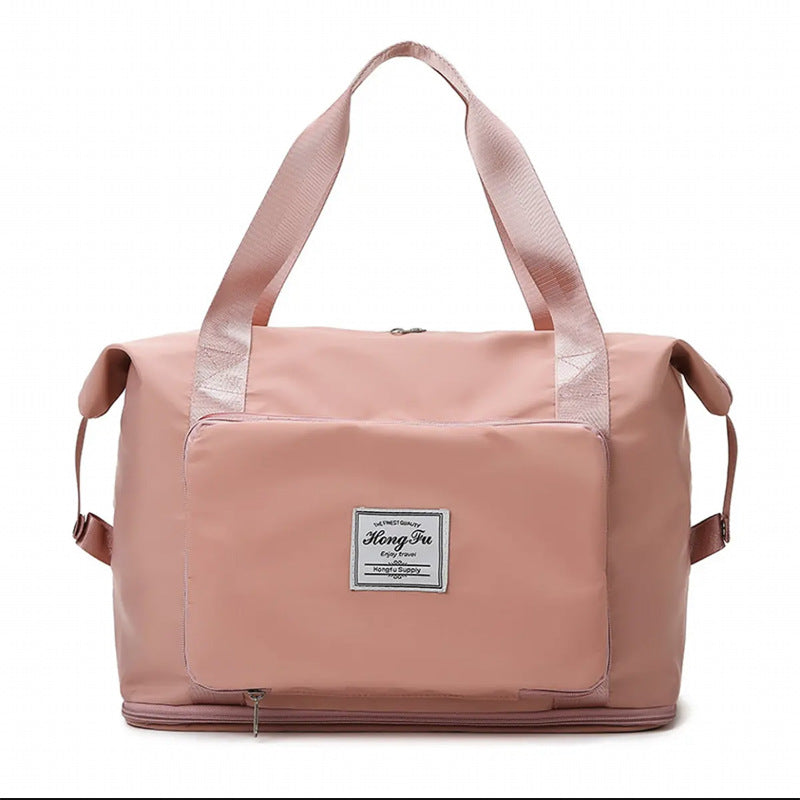 Foldable Large Capacity Women Gym Bags Shoulder Bag Training Travel Handle