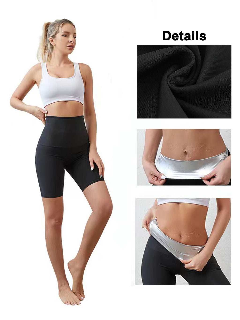 Sauna Sweat Pants For Women Compression Athletic Shorts Workout Suit Panty