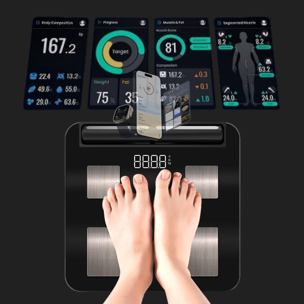 Smart Scale For Body Weight, Pod Scale, 8-Electrode Composition With BMI