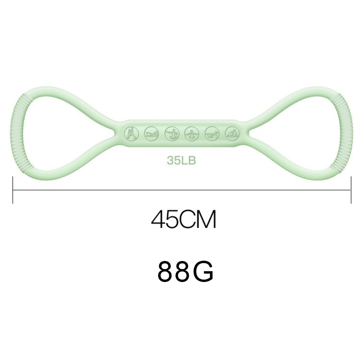 8-character Puller, Silicone Yoga Auxiliary Home Elastic Band Mini Kit, A Set