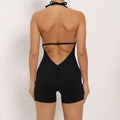 Yoga Pants Halter Neck Jumpsuit Beauty Back Shorts High Elastic One-piece