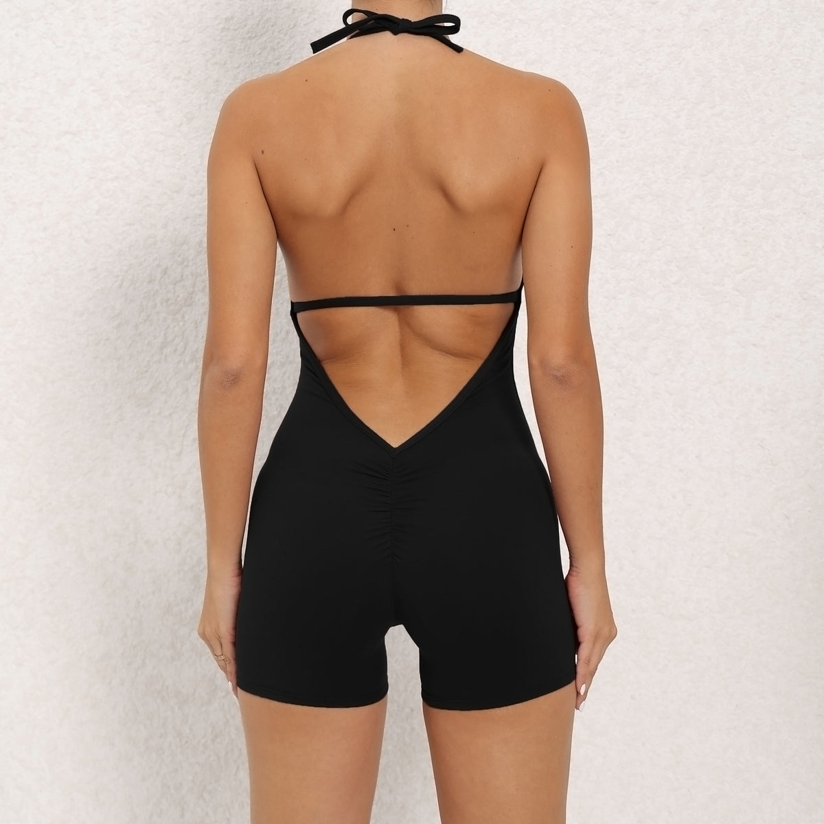 Yoga Pants Halter Neck Jumpsuit Beauty Back Shorts High Elastic One-piece