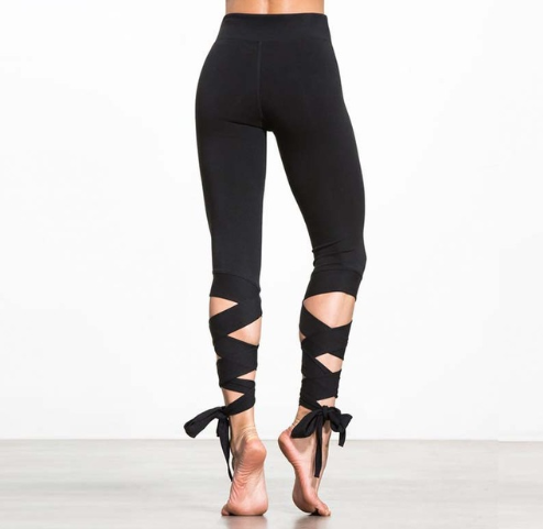 Yoga Sports Tight Leggings For Women Fitness Pants Dance Ballet Bandage Running
