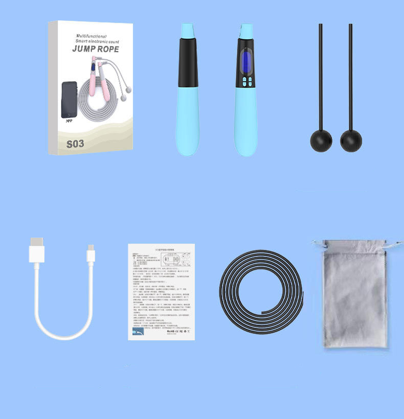 Cordless Exercise Fitness Electronic Counting Wire Skipping Rope