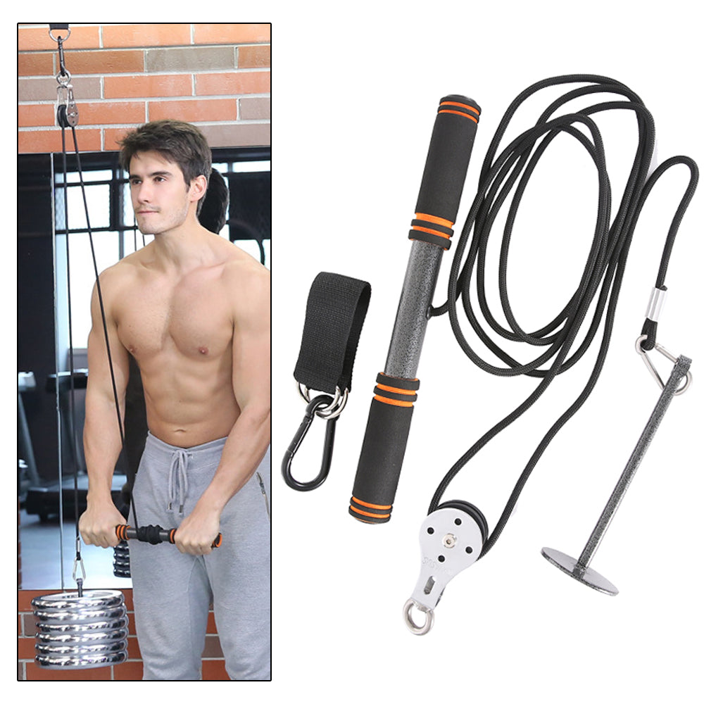 Fitness Arm Muscle Blaster Trainer Biceps Triceps Pull Rope Wrist Roller