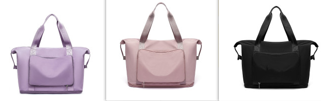 Foldable Large Capacity Women Gym Bags Shoulder Bag Training Travel Handle