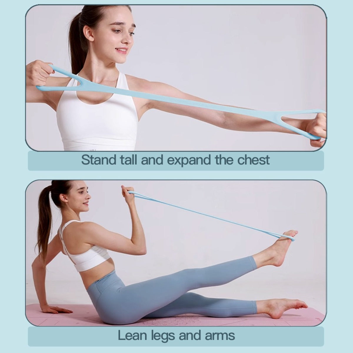 8-character Puller, Silicone Yoga Auxiliary Home Elastic Band Mini Kit, A Set