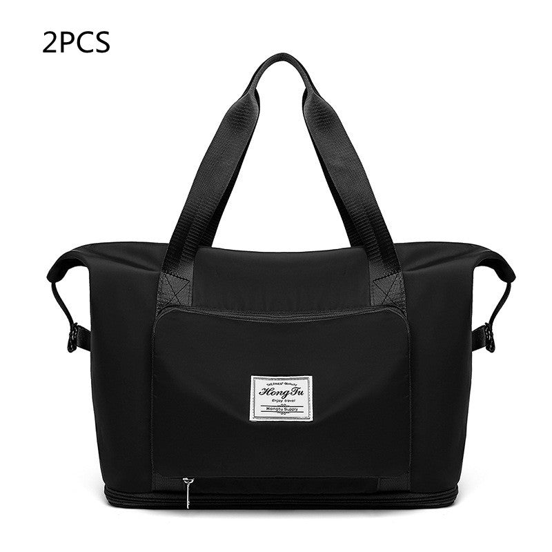 Foldable Large Capacity Women Gym Bags Shoulder Bag Training Travel Handle