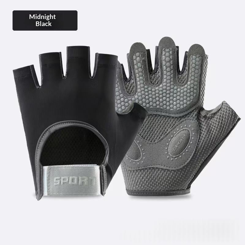 Callus-protecting Half-finger Gym Gloves For Weightlifting And Strength Training