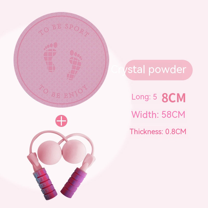 Round TPE Exercise Mat for Skipping & Yoga