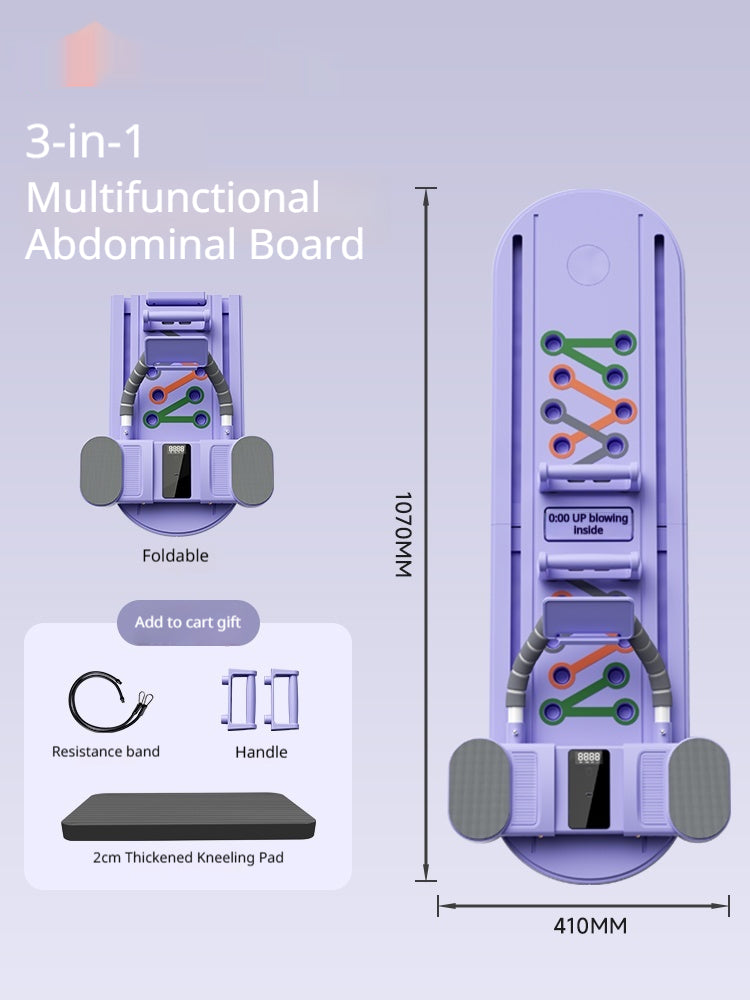 Automatic Self-resilient Rollable Ab Wheel With Belly Support For Core Training