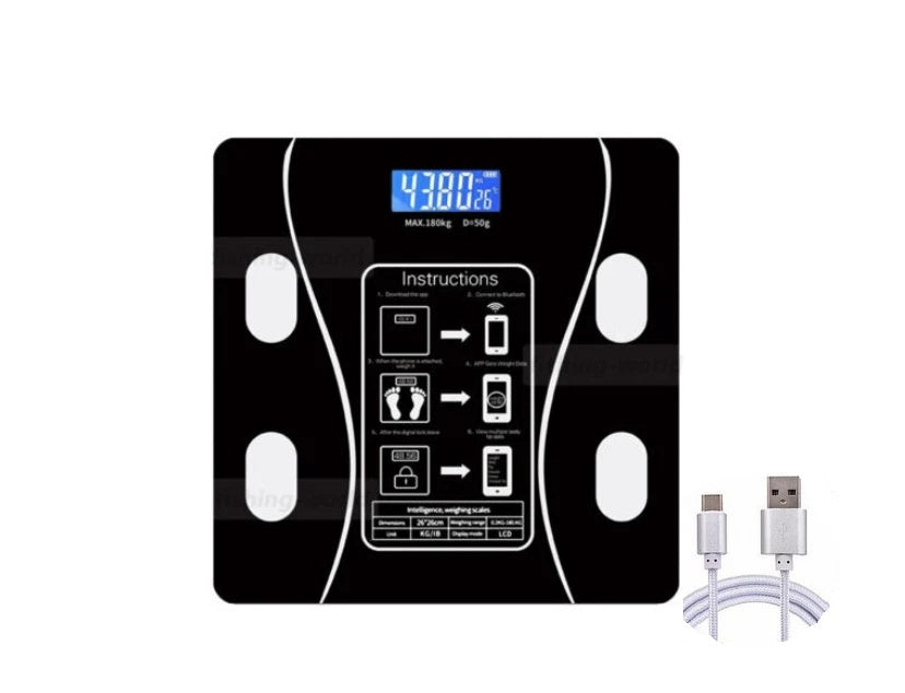 Body Scale 180kg Bluetooth Smart BMI Digital Bathroom Wireless Weight Scales
