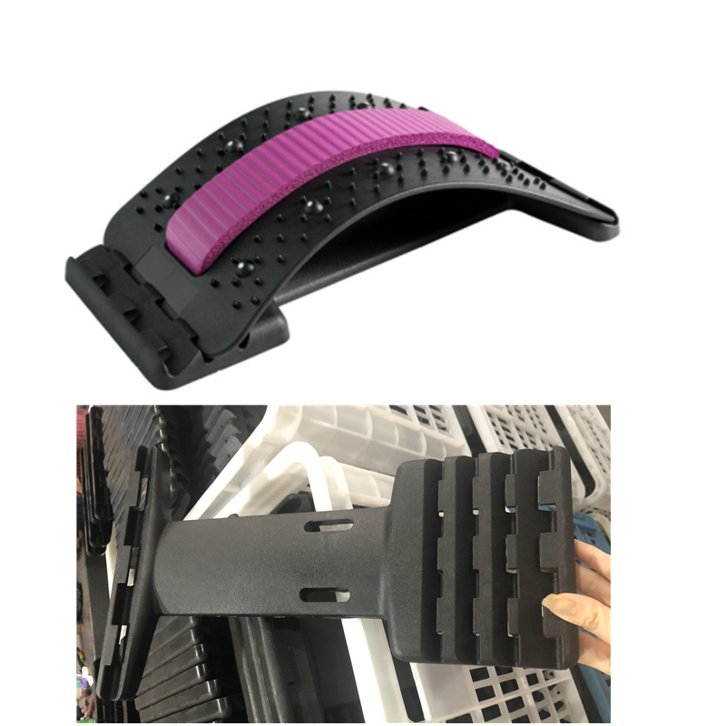 Back Stretcher Adjustable Cracker Massage Waist Neck Fitness Lumbar Cervical
