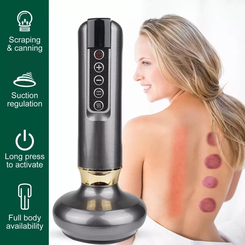 12 Levels Electric Cupping Massager Vacuum Suction Guasha Anti Cellulite