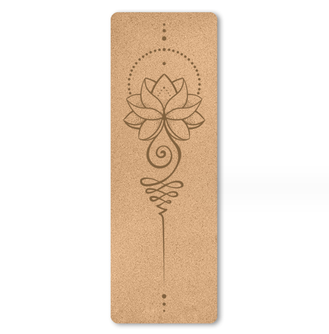 Portable Cork Yoga Non-slip Exercise Mat Composite Environmentally Friendly TPE