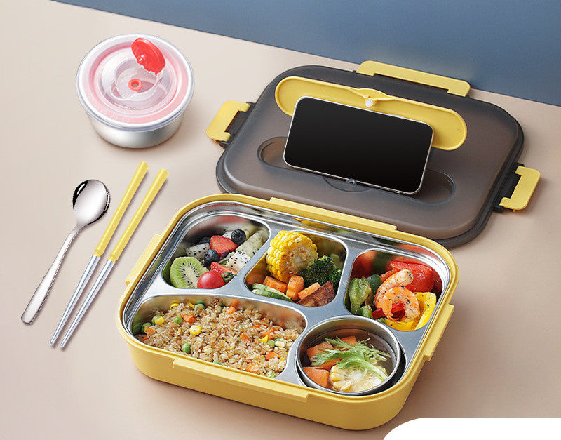 304 Stainless Steel Lunch Box, Fresh-keeping Box With Soup Cup, Insulated