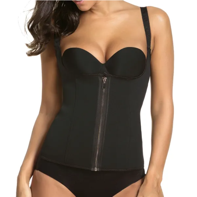 Zippered Waist Trainer Corset Tummy Control Body Shaper Cincher Back Support