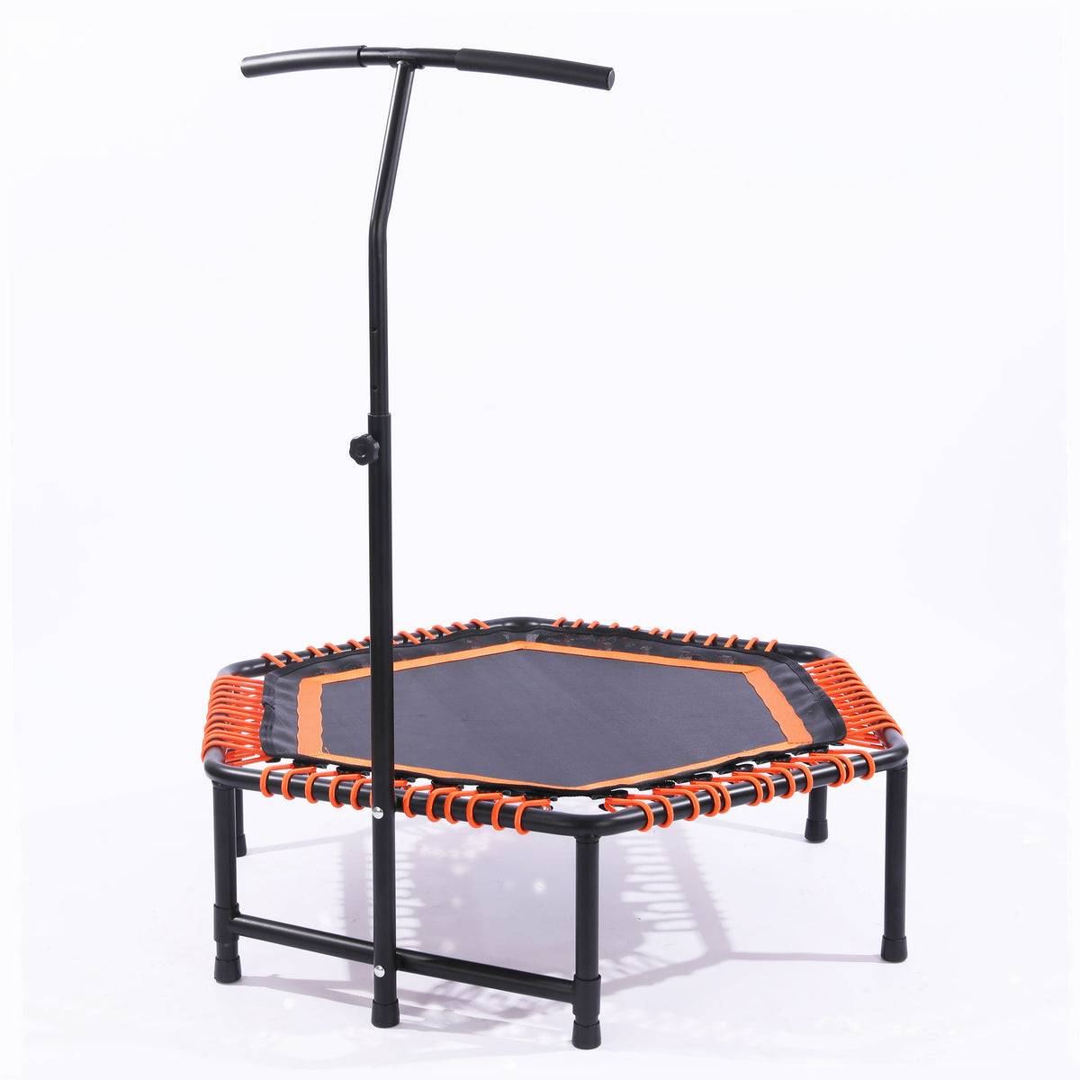 48 Mini Rebounder For Adults With Adjustable Handle Bar, Bungee Ropes, Stable