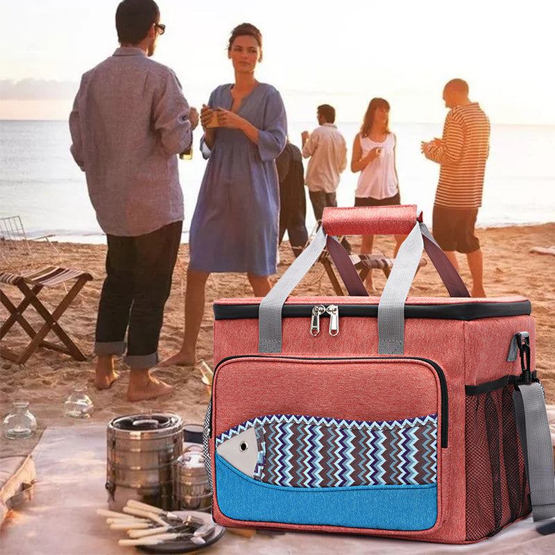 Fish Pattern Cooler Bags Lunch Box Bag EVA Insulation Waterproof Portable