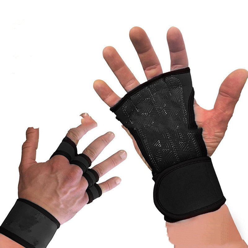 Weightlifting Gloves Half Finger With Wrist