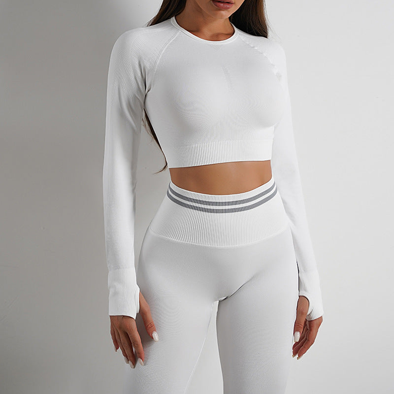 Seamless Yoga Pants Sports Gym Fitness Leggings Or Long Sleeve Tops Outfits