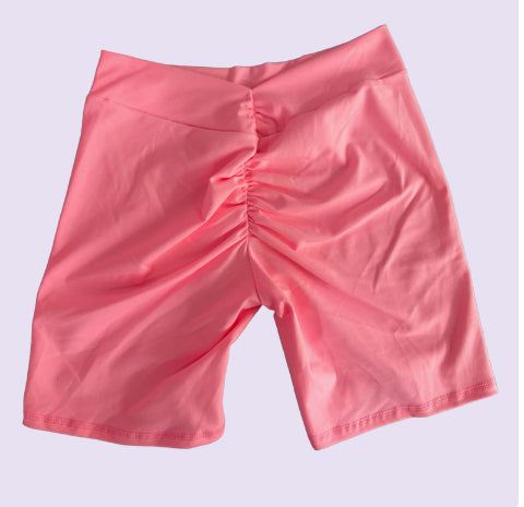 Back Waist Deep V-shaped Wrinkle Tight Yoga Shorts