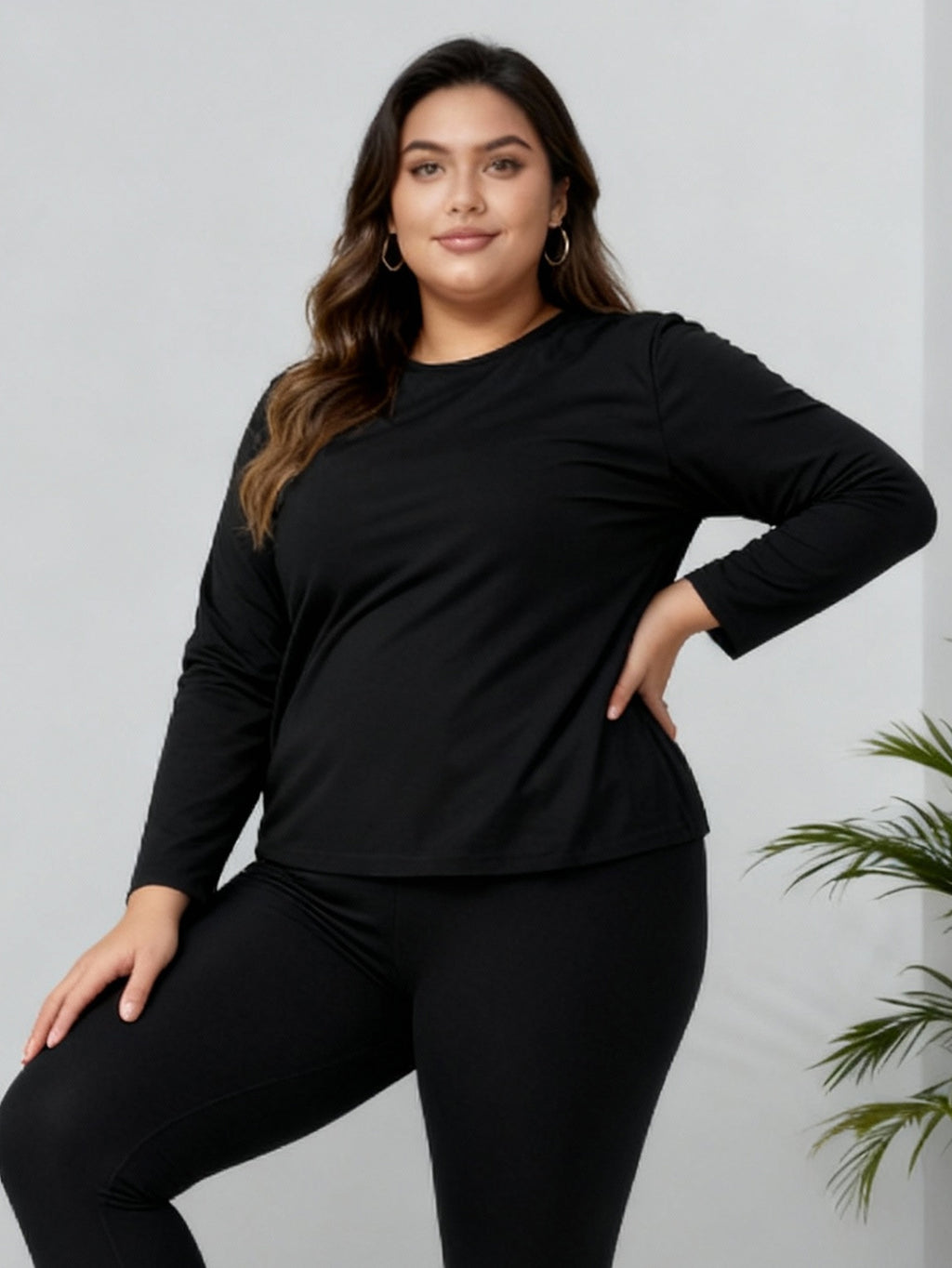 Plus Size Sauna Shirt For Women Long Sleeve Suit Heat Trapping Workout Shirts