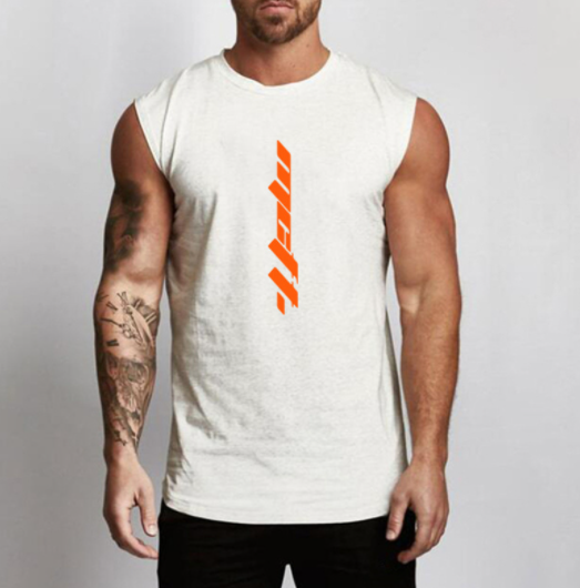 Gym Sleeveless Shirt Cotton Tank Top For Men Sportswear Vest