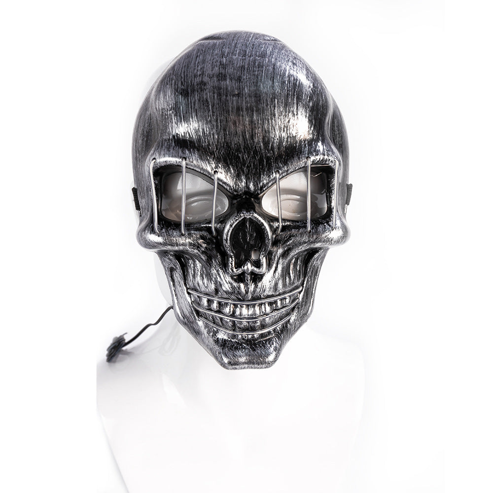 LED Halloween Face Mask Luminous Skull Cold Light Masks Dance Party Bar Disco