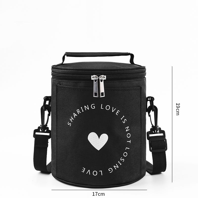 Round Insulated Lunch Box Bag Thick Aluminum Foil