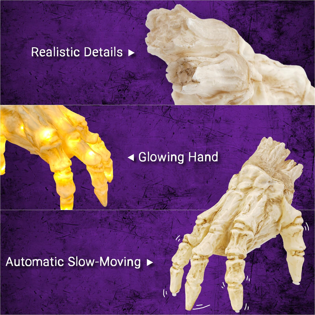 Halloween Electric Luminous Crawling Hand Animated Decoration Induction Zombie
