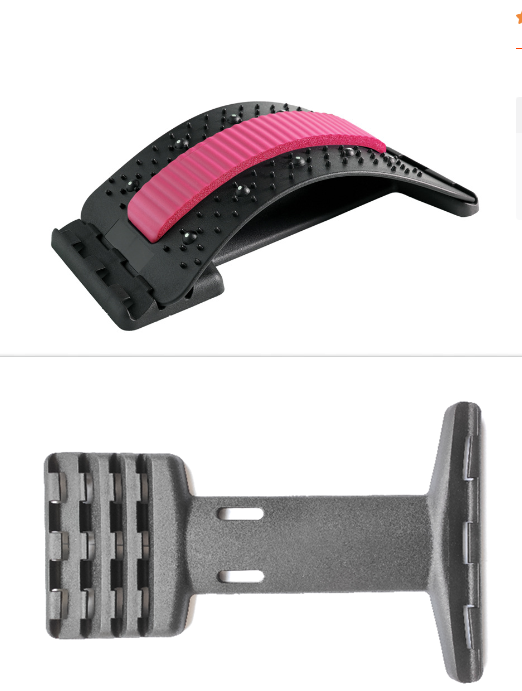 Back Stretcher Adjustable Cracker Massage Waist Neck Fitness Lumbar Cervical