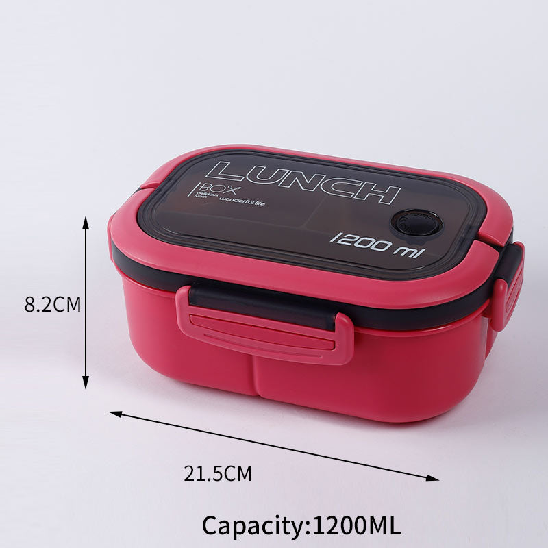 Thickened PP Plastic Material Compartmentalized Double-layer Lunch Box