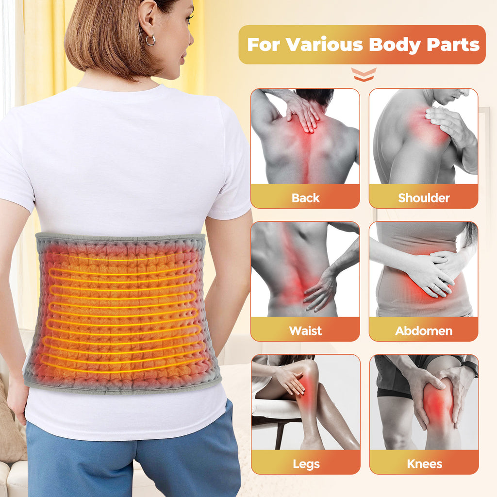 Back Heating Support Belt Heated Waist Brace With Adjustable Temperature Warm