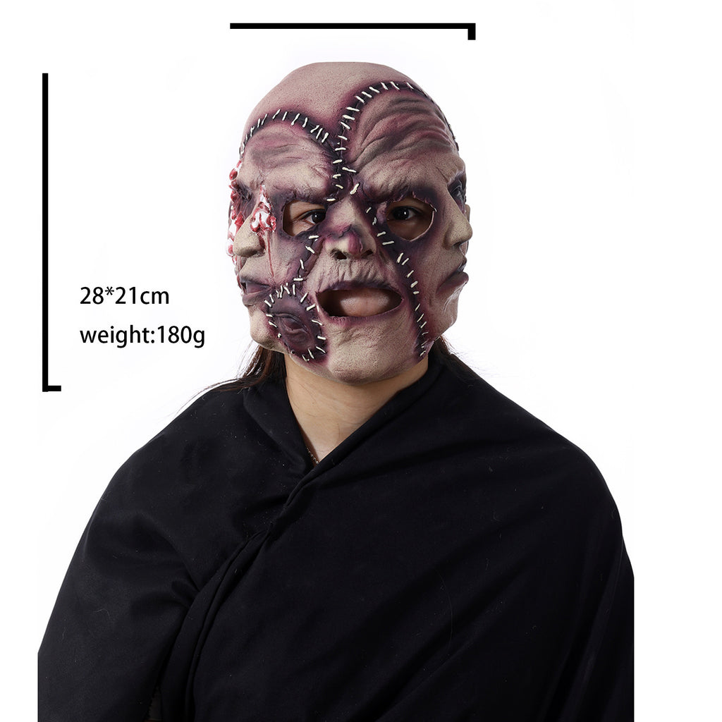 Halloween Three-sided Grimace Horror Mask Cosplay Party Scary Prop