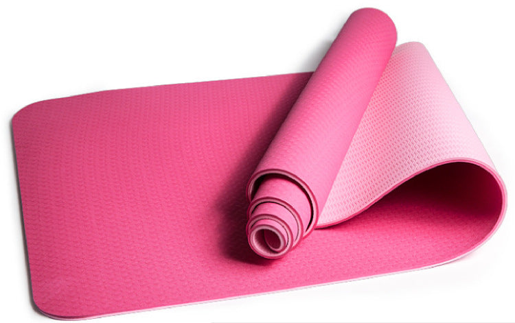 Lengthened Non-slip Two-color Yoga Mat Fitness
