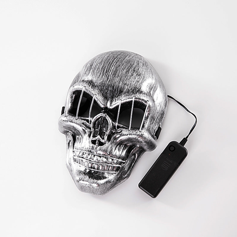 LED Halloween Face Mask Luminous Skull Cold Light Masks Dance Party Bar Disco