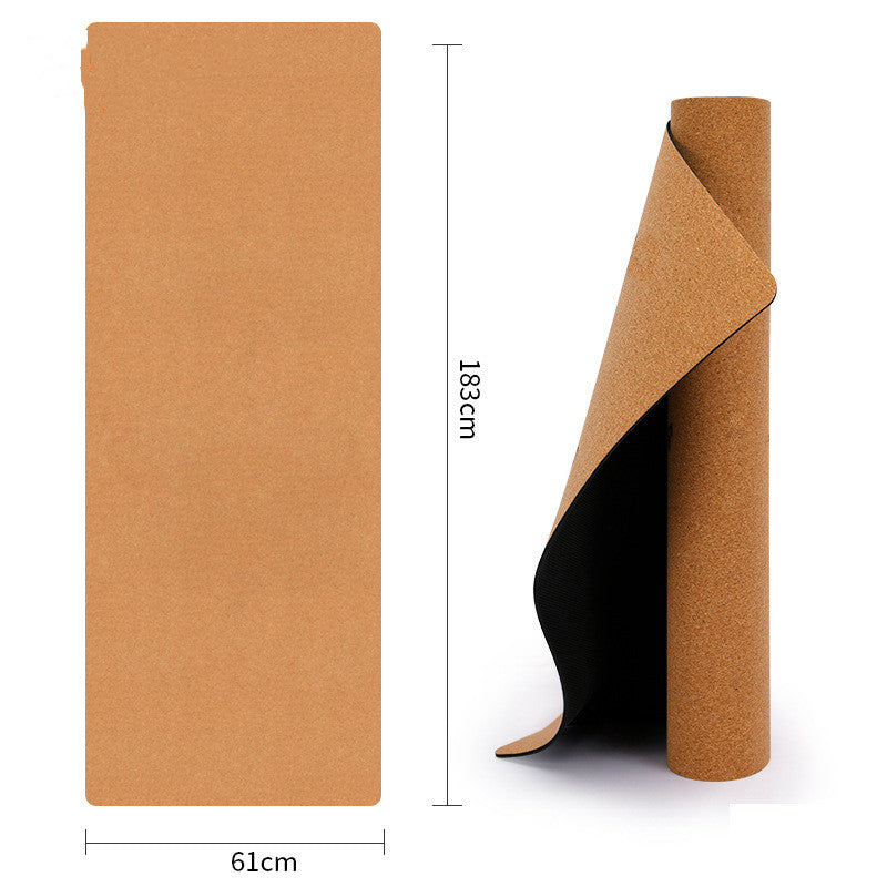 TPE Cork Yoga Mat Tasteless Non-slip Beginner Gym Thicken