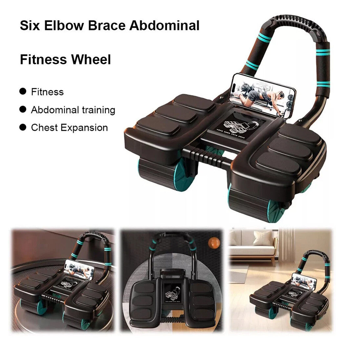 Healthy Belly Wheel Abdominal Fitness W 6 Elbow Support Ab Roller