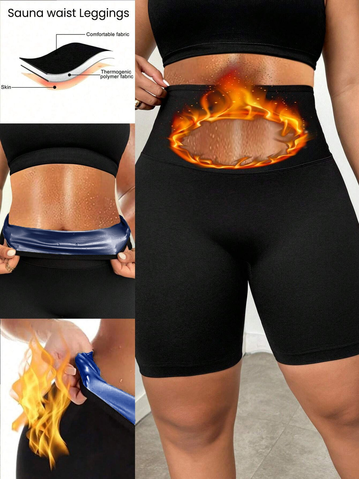 Sauna Sweat Shaperwear Shorts Leggings Pants Workout Lower Body Shaper