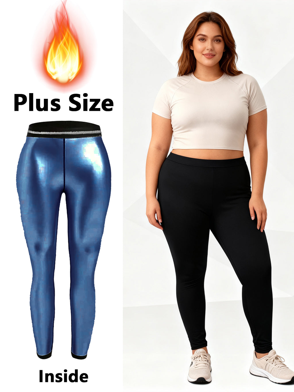 Plus Size Sauna Sweat Pants Slimming Compression Workout Thermo Waist Trainer