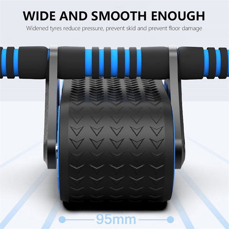 Double Wheel Abdominal Exerciser Women Men Automatic Rebound Ab Roller Waist