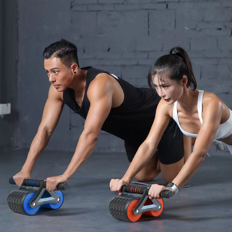 Double Wheel Abdominal Exerciser Women Men Automatic Rebound Ab Roller Waist