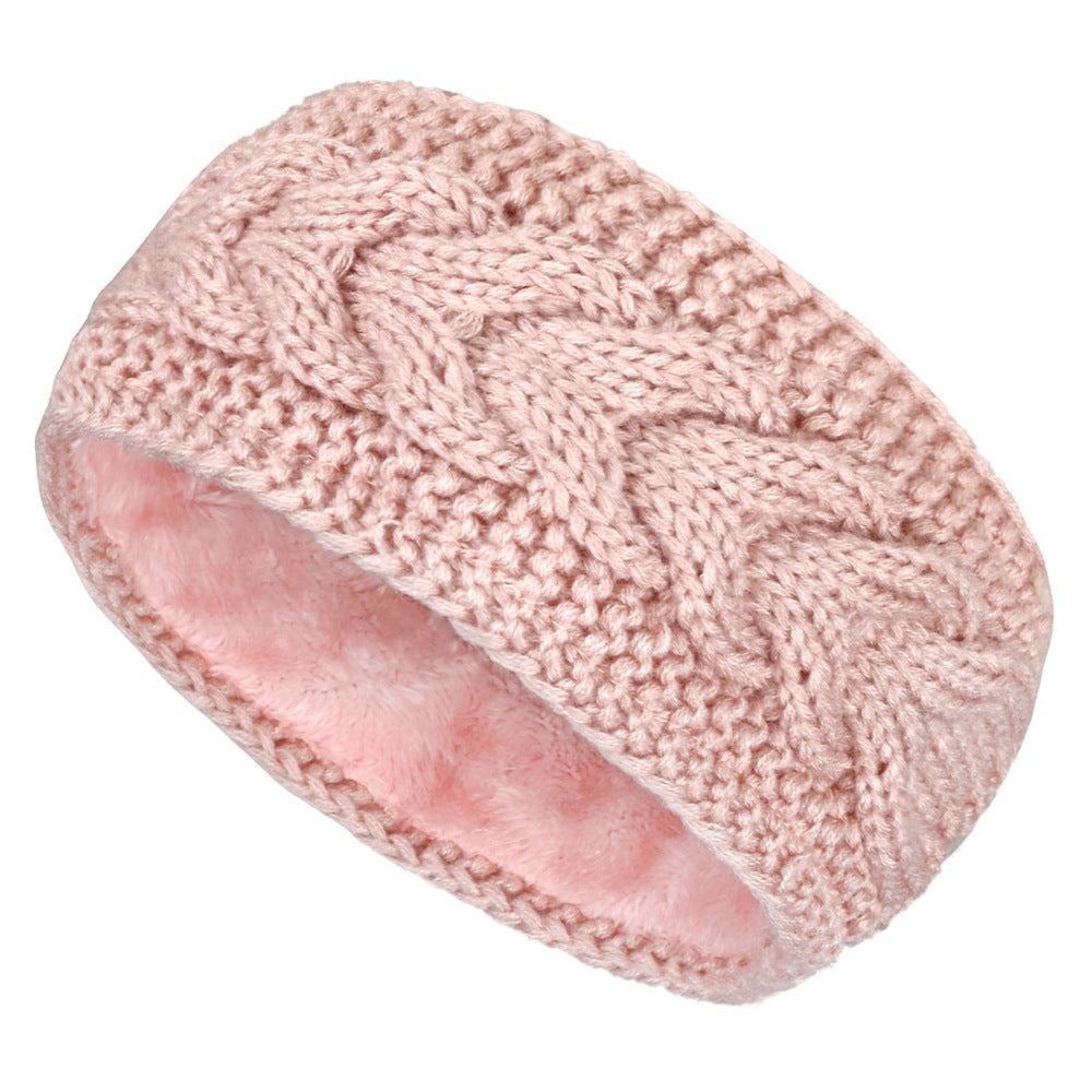 Fleece-lined Twist Knitted Sports Headband