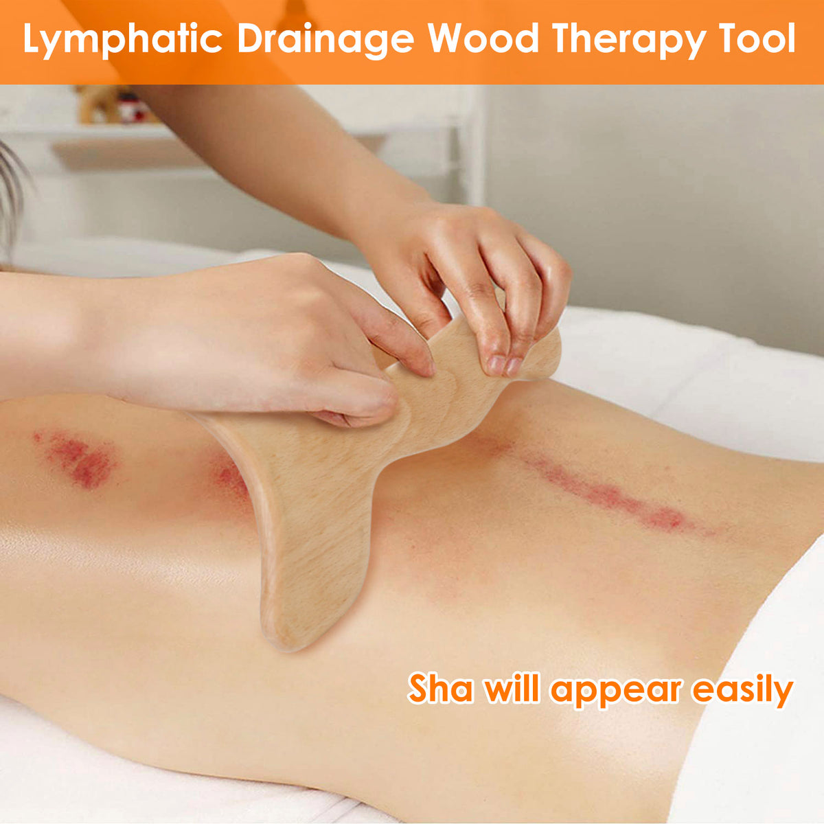 1Pc Wood Therapy Massage Tool Lymphatic Drainage Paddle Wooden Scraping Tools