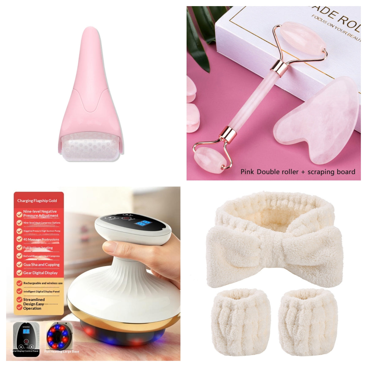 Electric Gua Sha Board Beauty Massager Cupping Device Meridian Brush Home