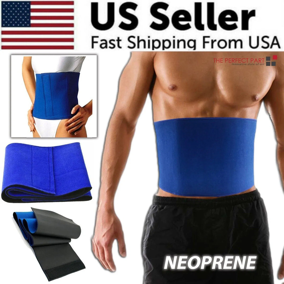 Waist Trimmer Belt Sweat Band Wrap Ab Stomach Slimming