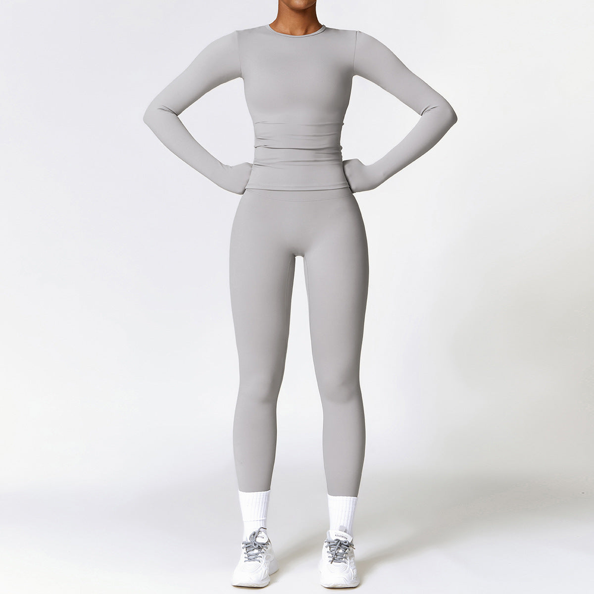 Tight-fitting Brushed Yoga Suit Quick-drying Fitness Clothes Long Sleeve