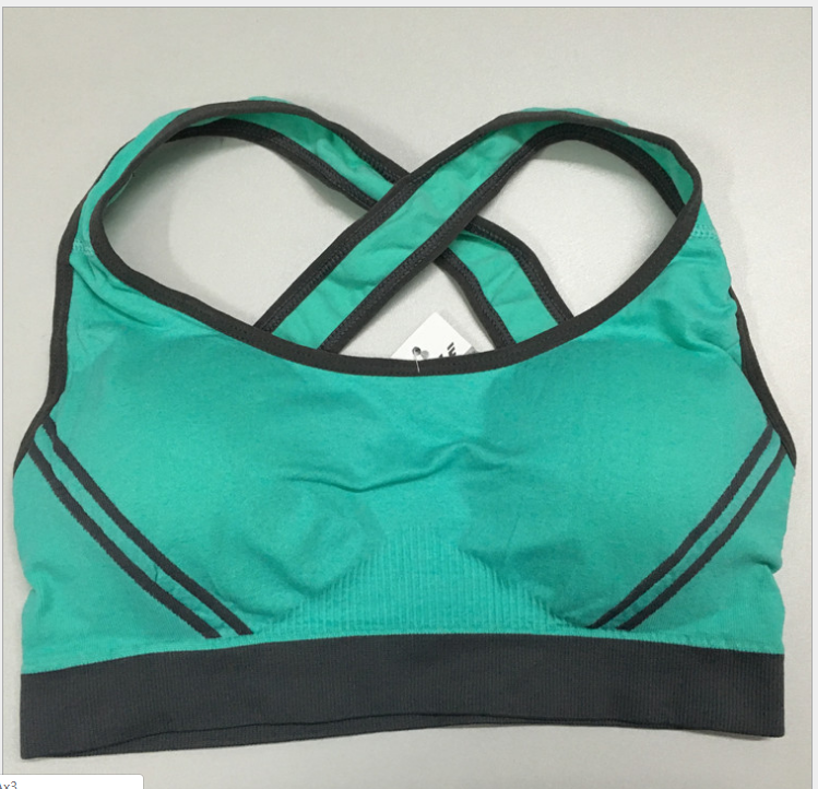 Women Athletic Vest Padded Tank Top Gym Fitness Sports Bra Stretch Cotton